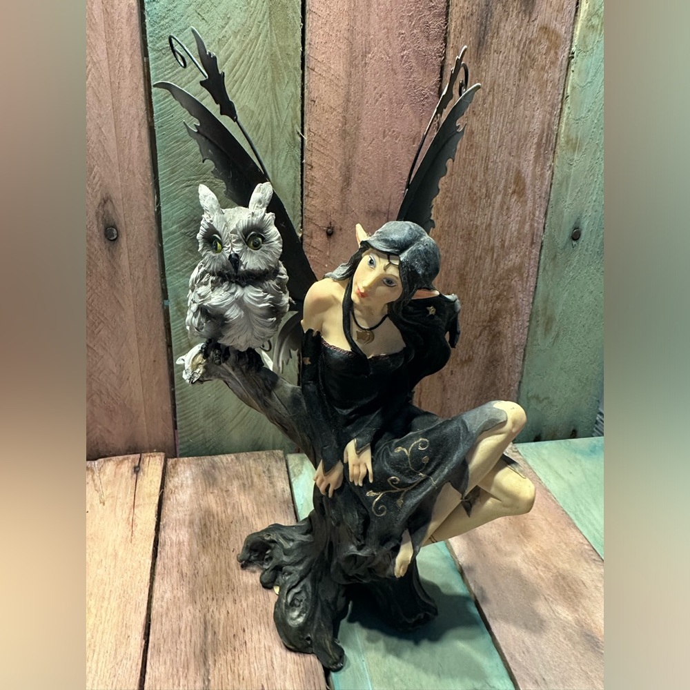 Fairy & Owl Statue Collectible Figure